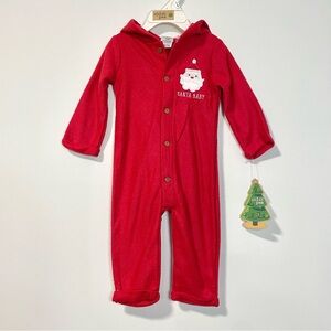 🟣2/$20 NEW Chick Pea Santa Baby Onesie w/ Pointed Hood (size 3-6M)